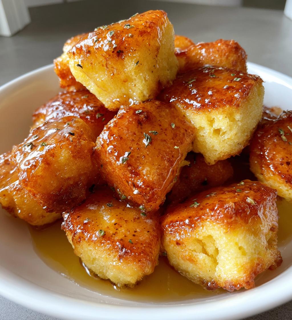 southern style honey butter cornbread poppers - detail 1