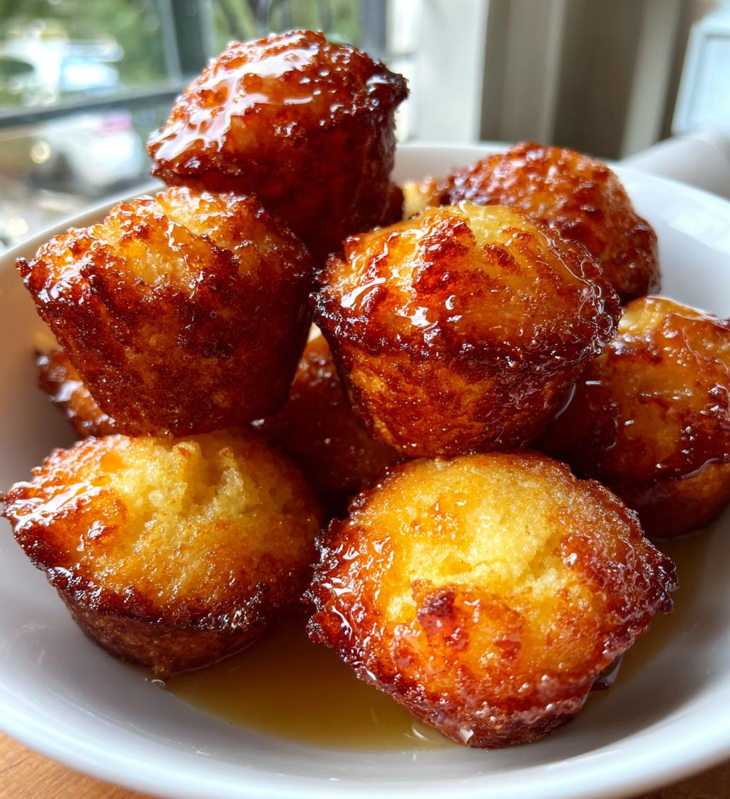 southern style honey butter cornbread poppers