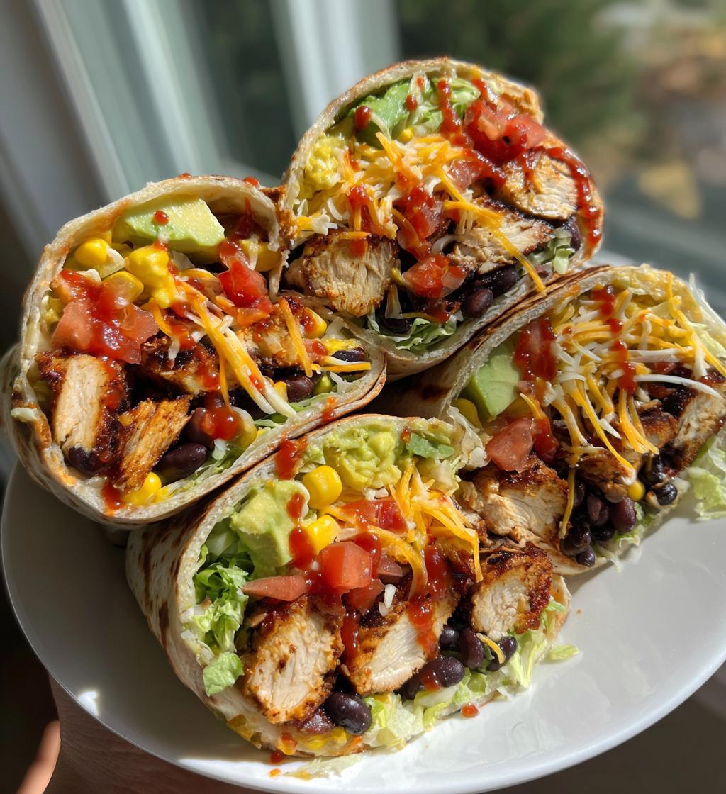 southwest grilled chicken wraps - detail 1