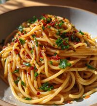 spaghetti with garlic and oil
