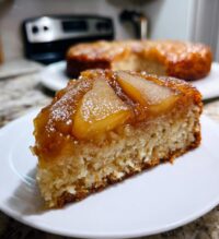 spiced pear upside down cake