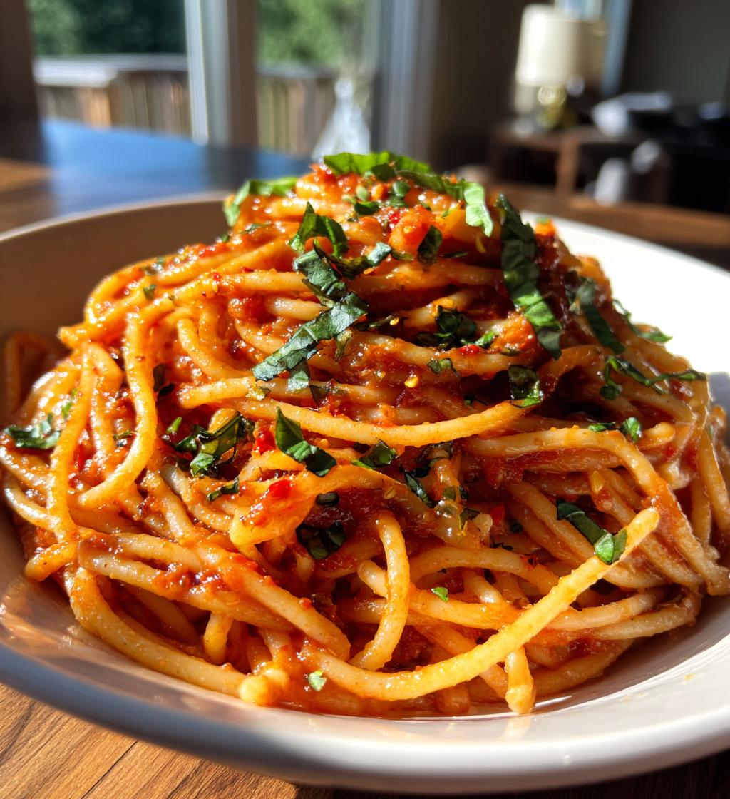 spicy arrabbiata pasta - detail 1