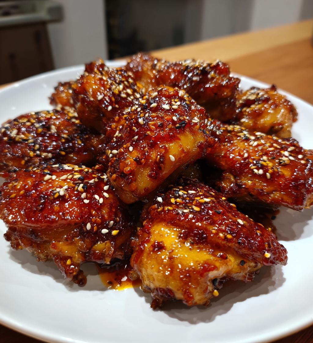 spicy honey glazed chicken - detail 1