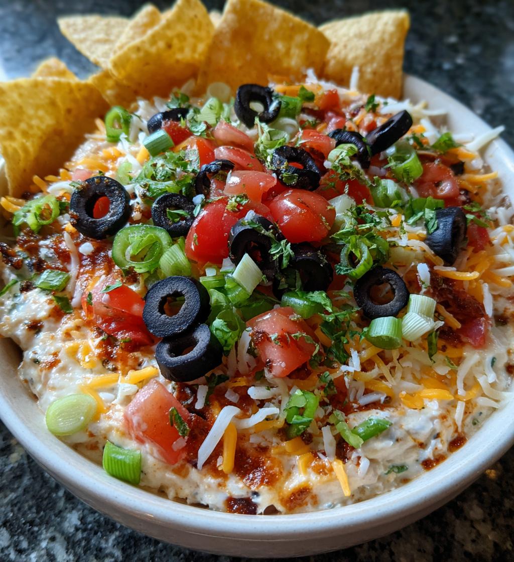 spicy ranch taco dip - detail 1