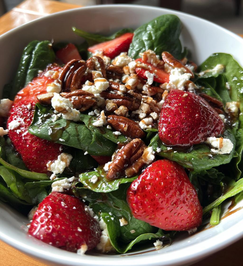 spinach strawberry salad pecans