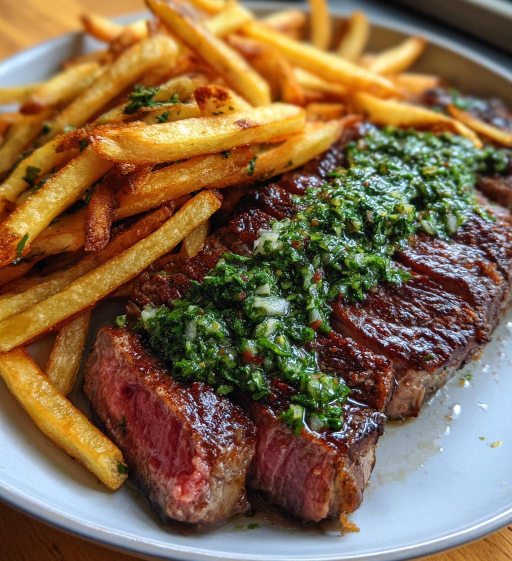 steak frites with chimichurri