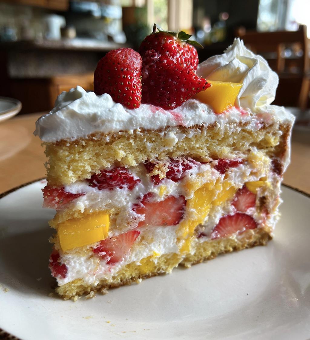 strawberry mango cake