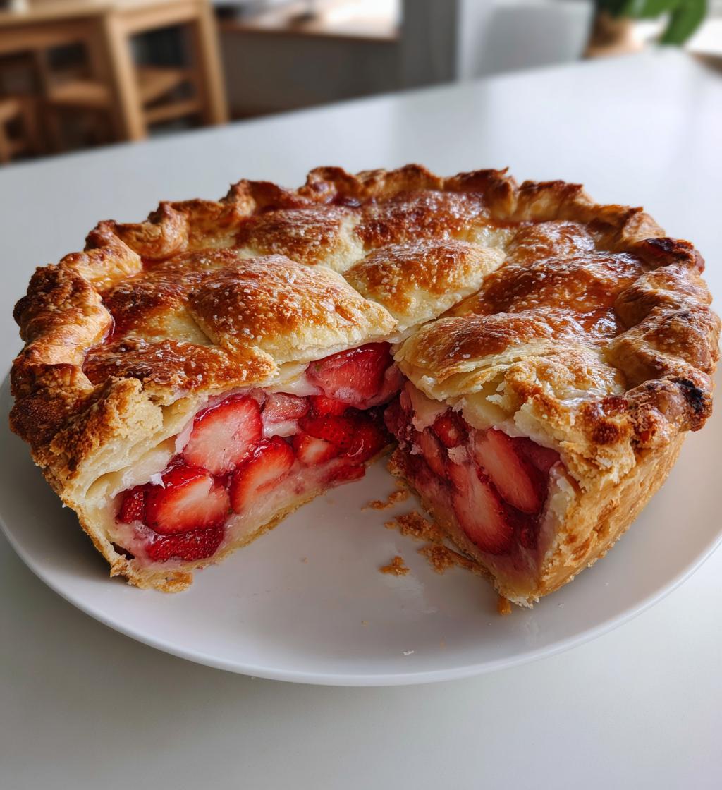 strawberry pop tart pie - detail 1