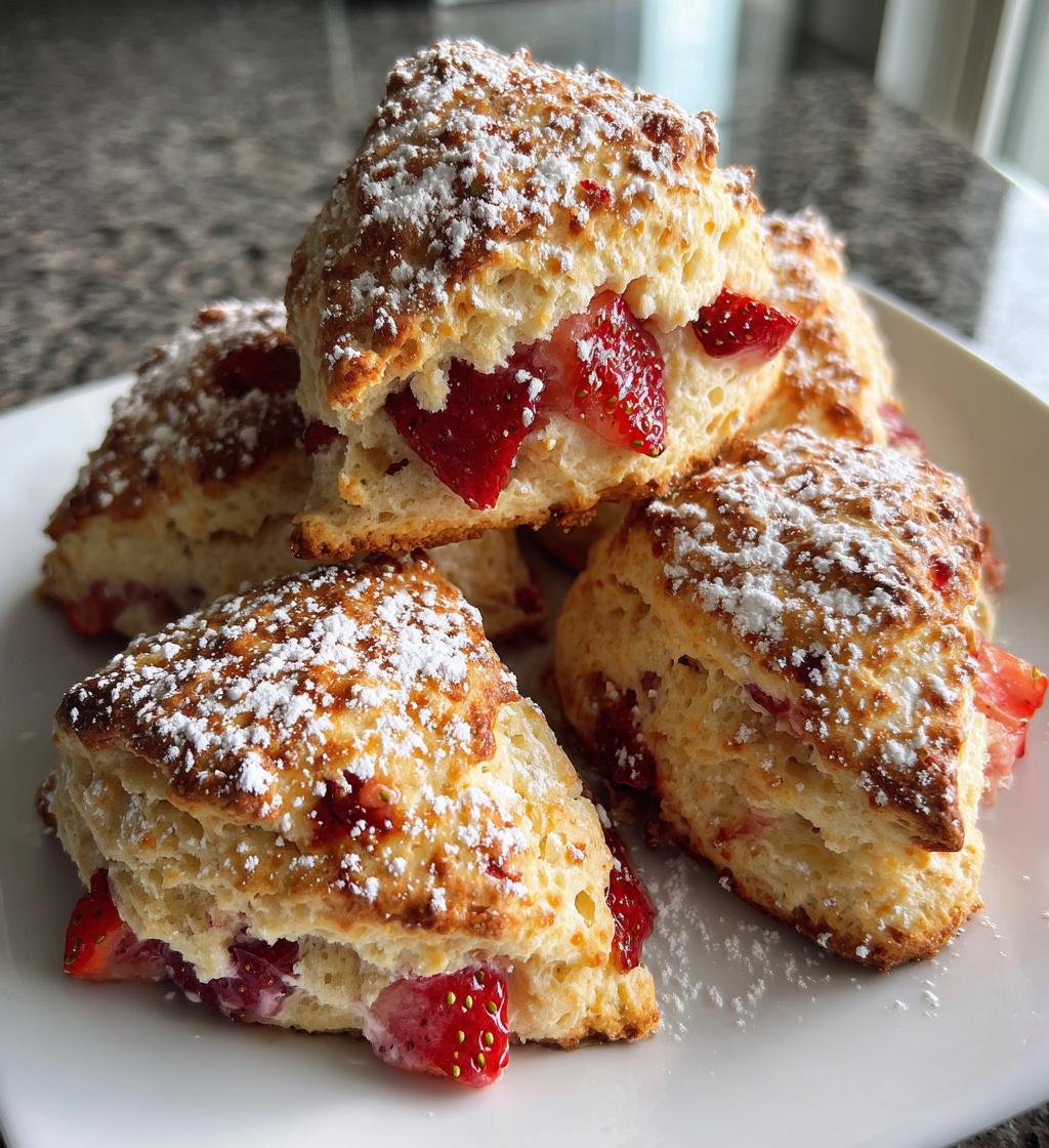 strawberry scones - detail 1
