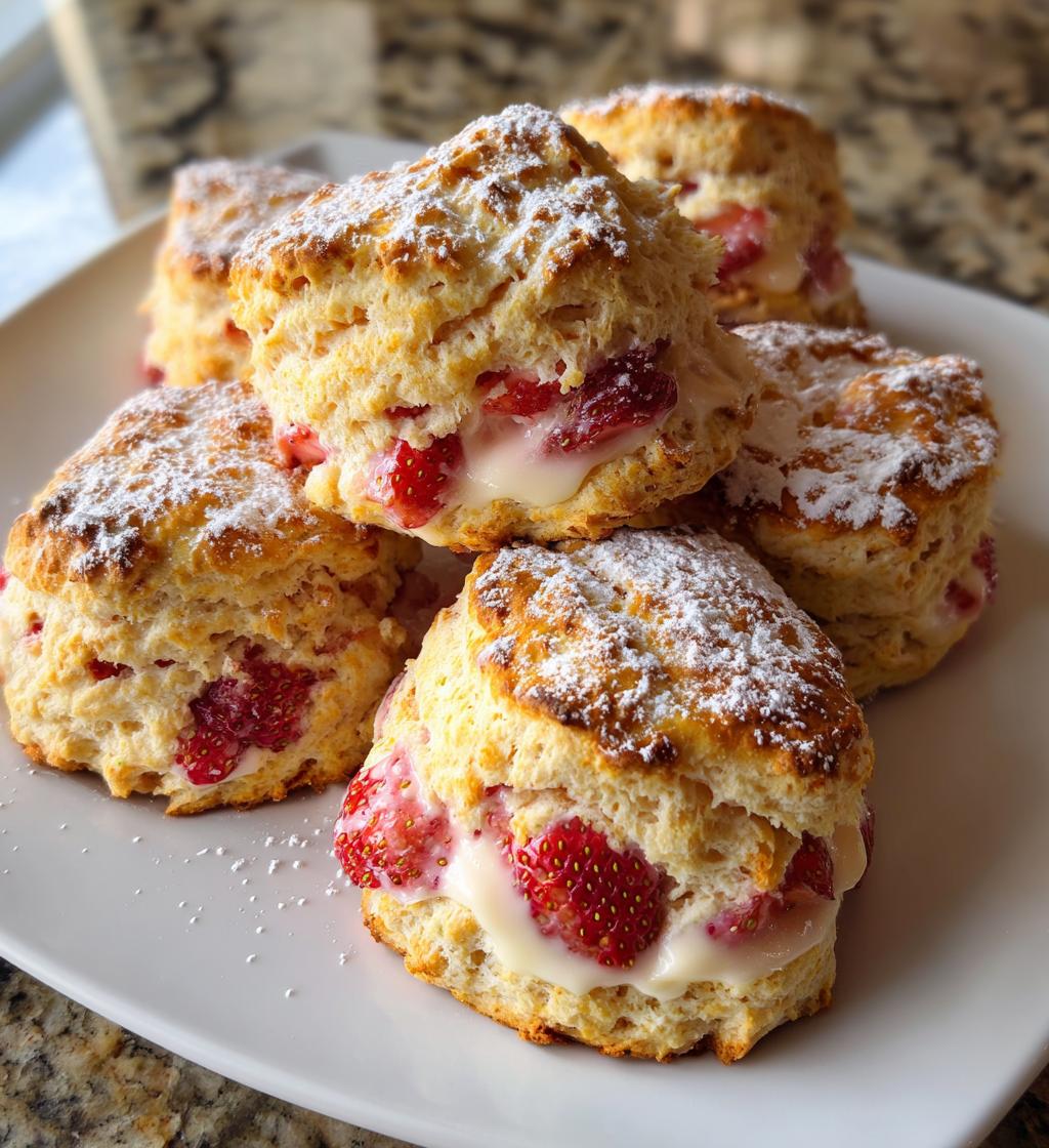 strawberry scones