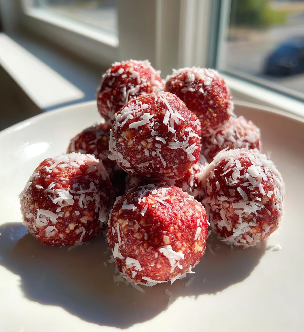 strawberry shortcake energy bites - detail 1