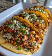 street corn chicken tacos