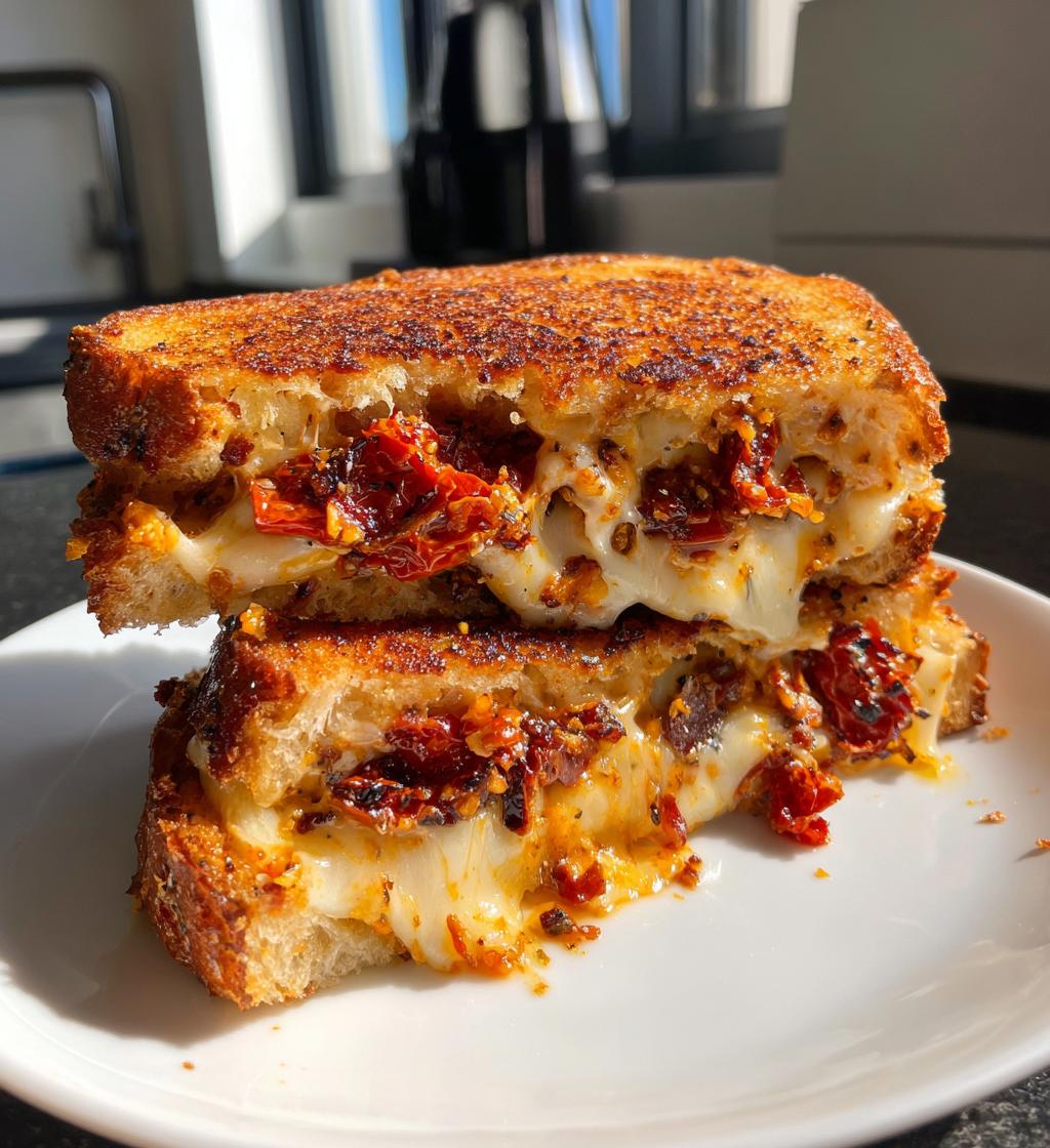 sun dried tomato bacon pesto grilled cheese - detail 1