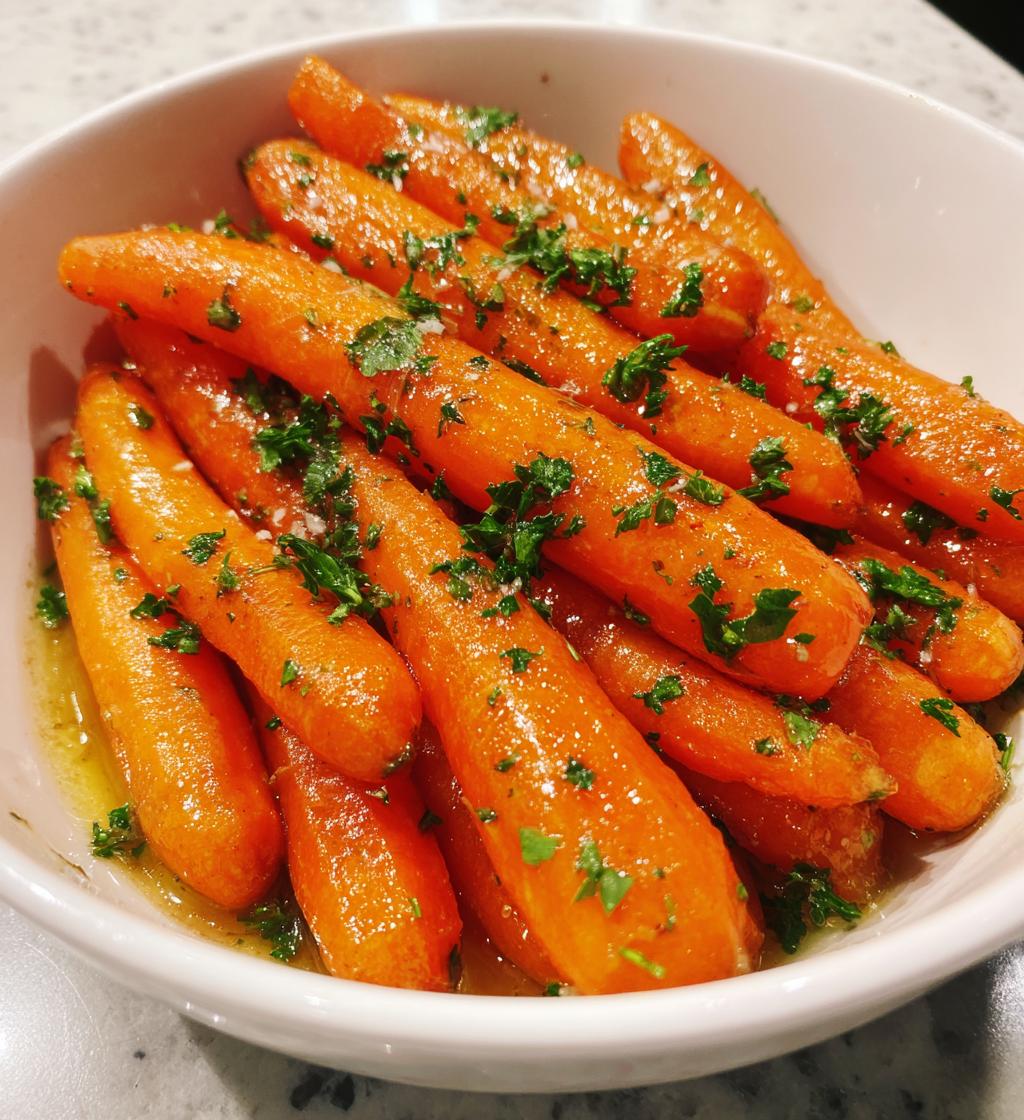 sweet honey glazed carrots - detail 1