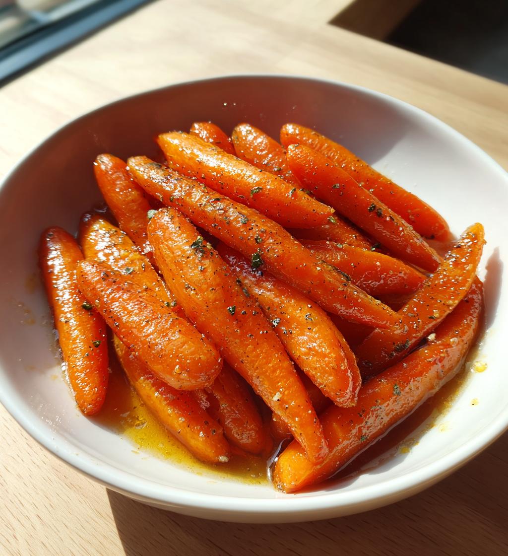 sweet honey glazed carrots - detail 1