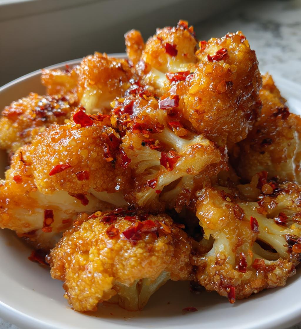 sweet spicy baked cauliflower - detail 1