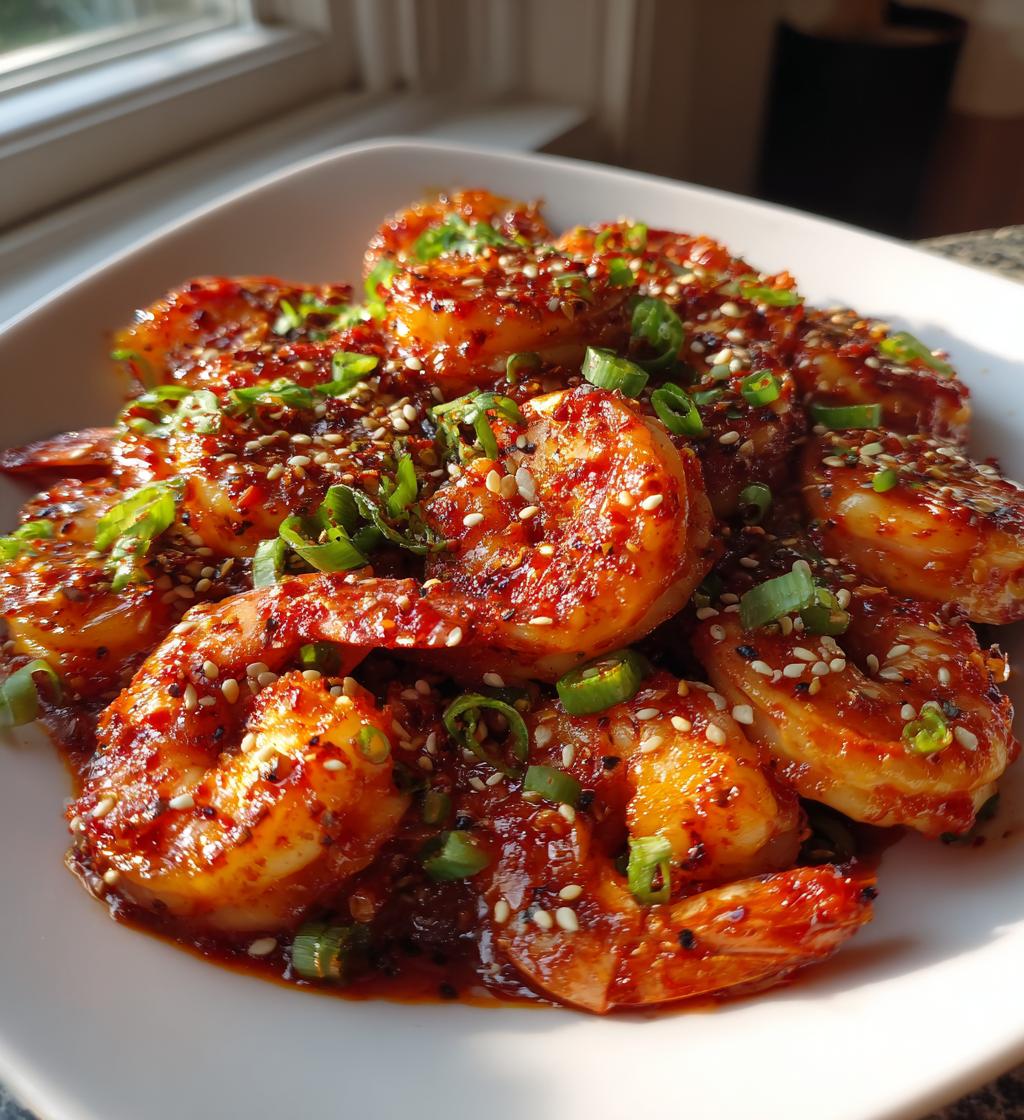 sweet spicy gochujang shrimp - detail 1