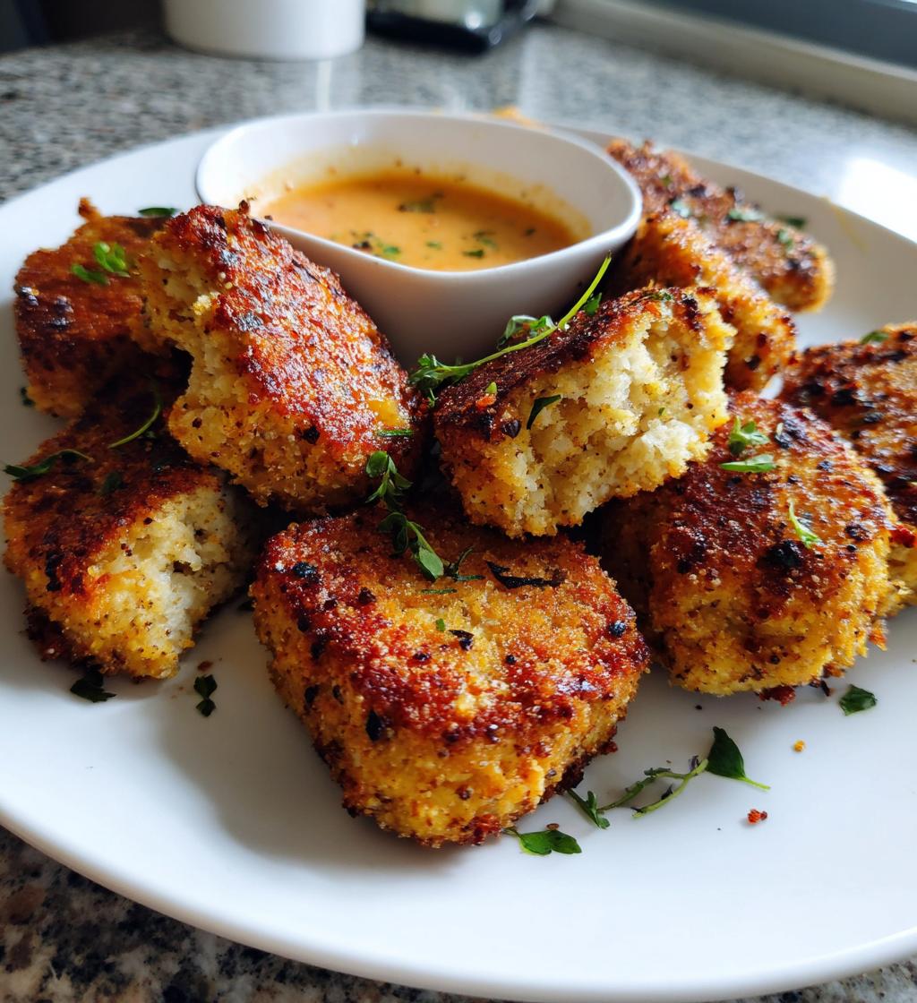 tasty vegan chickpea nuggets - detail 1