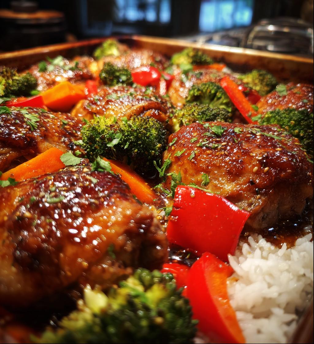 teriyaki chicken sheet pan supper - detail 1