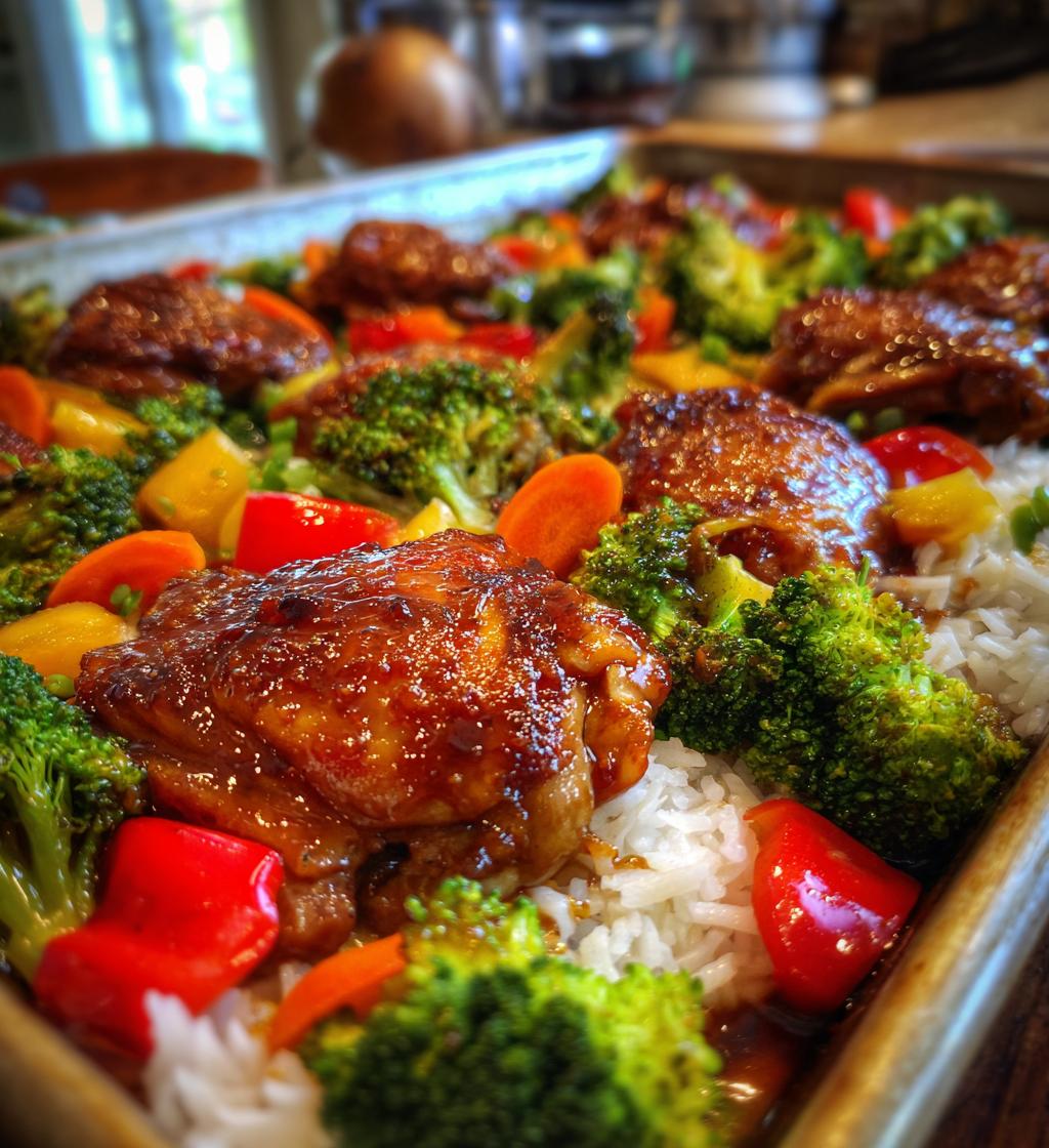 teriyaki chicken sheet pan supper