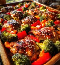 teriyaki chicken sheet pan supper