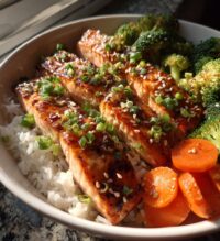 teriyaki salmon bowl