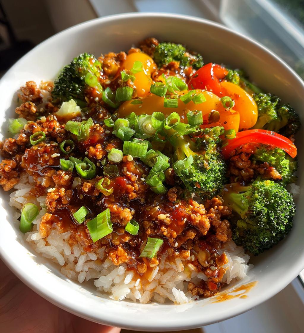 teriyaki turkey rice bowl - detail 1