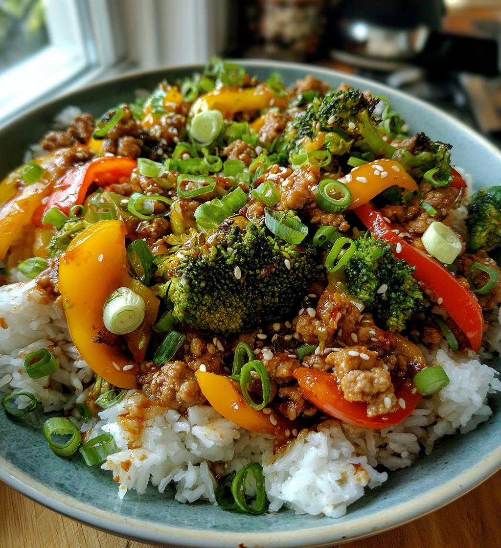 teriyaki turkey rice bowl