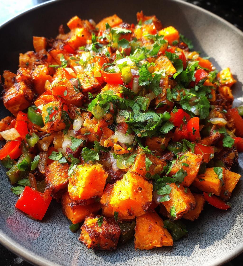 tex mex sweet potato hash - detail 1