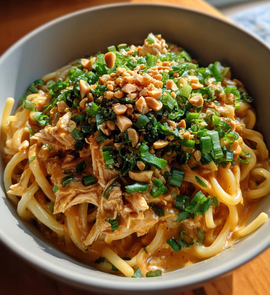 thai peanut noodles with chicken