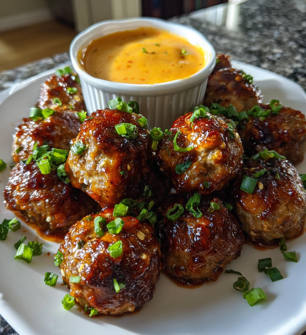 the best korean bbq meatballs with spicy mayo dip