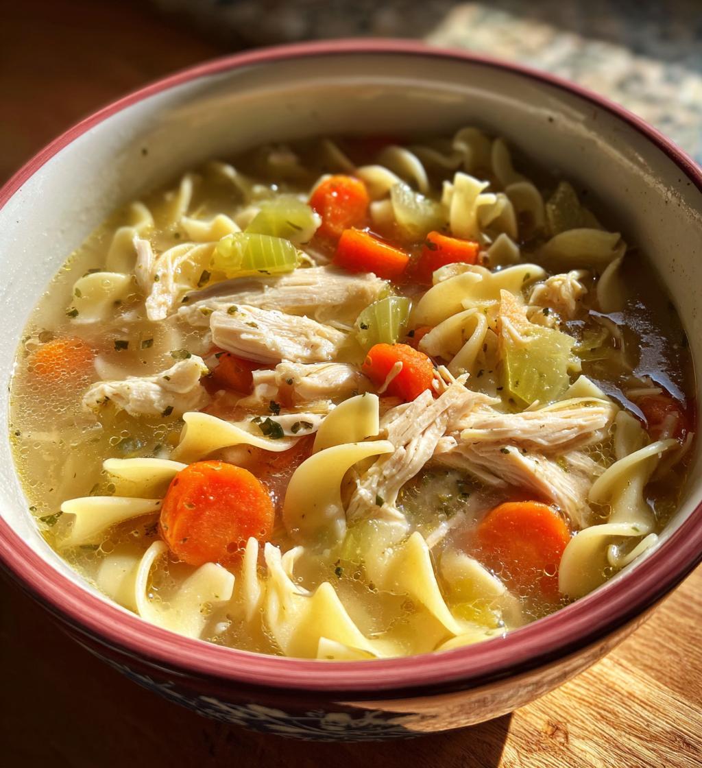 the coziest chicken noodle soup - detail 1