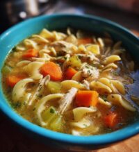 the coziest chicken noodle soup