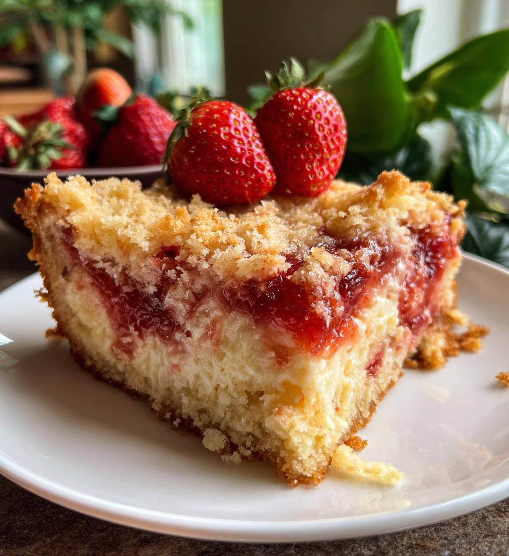 the ultimate strawberry cheesecake dump cake - detail 1