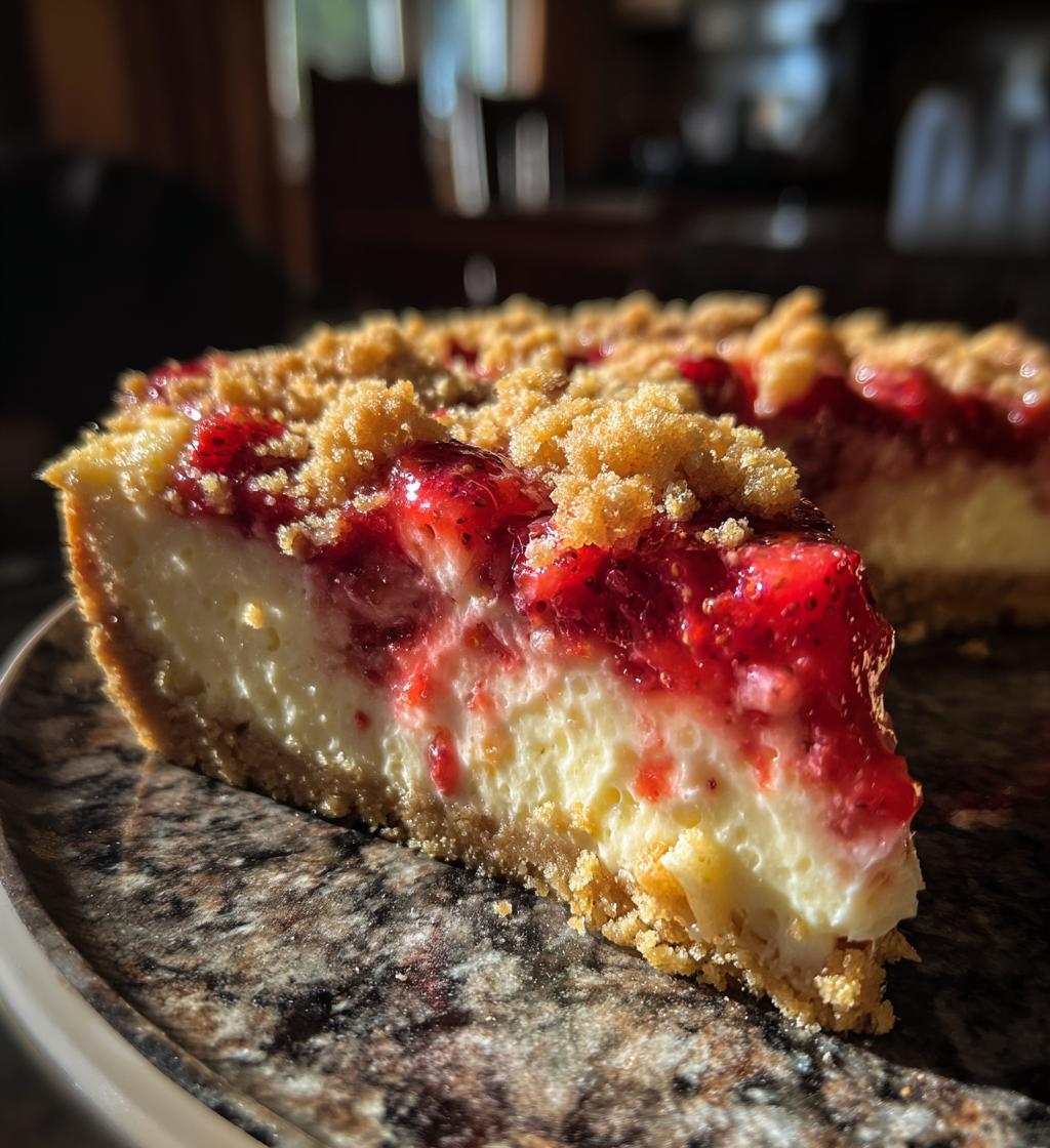 the ultimate strawberry cheesecake dump cake