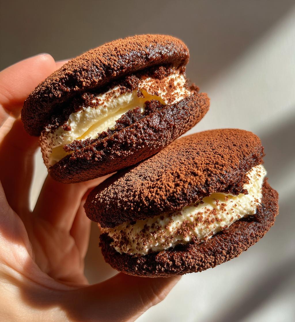 tiramisu sandwich cookies - detail 1