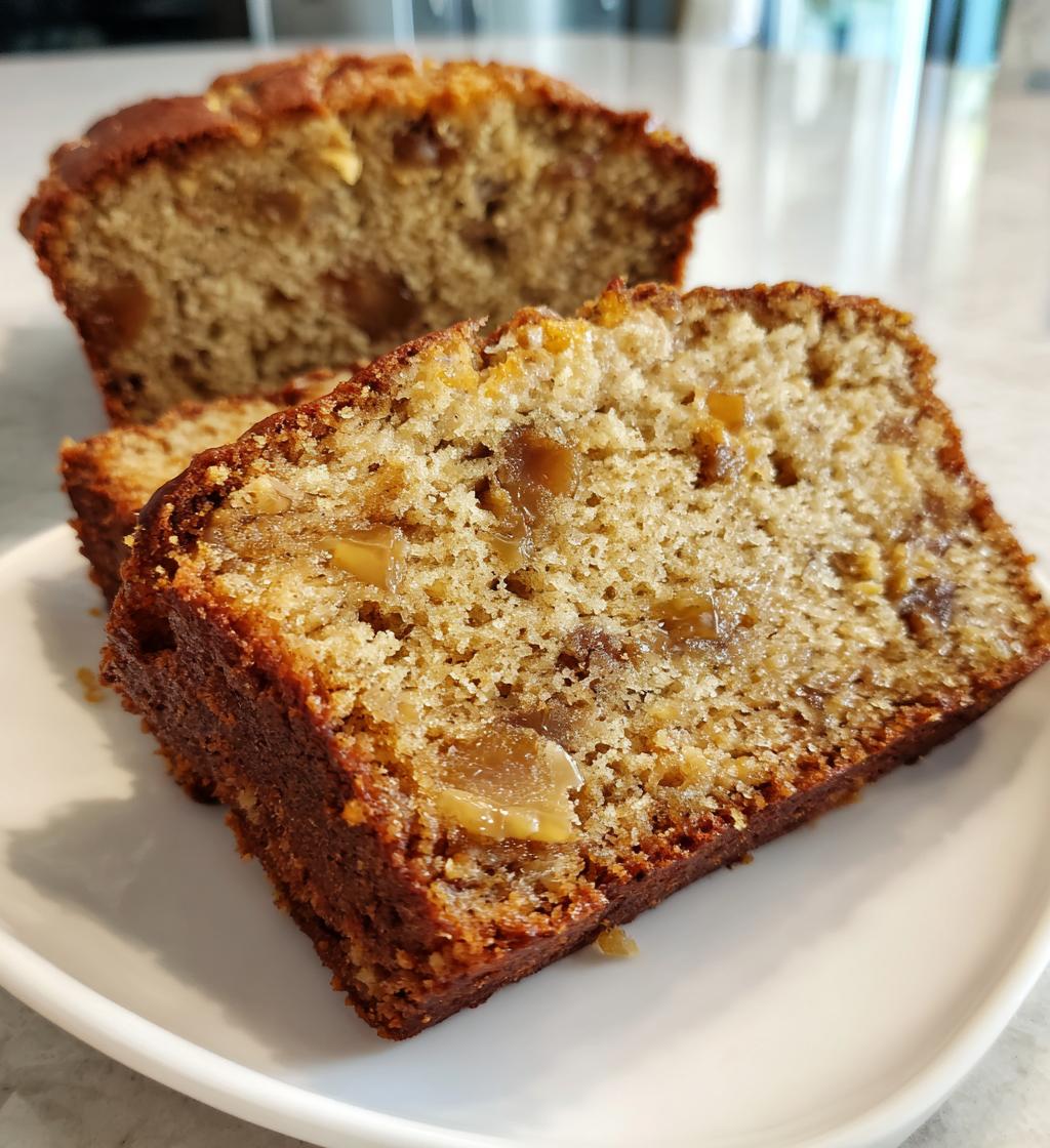 toffee banana rum bread