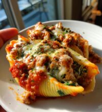 turkey and spinach stuffed shells