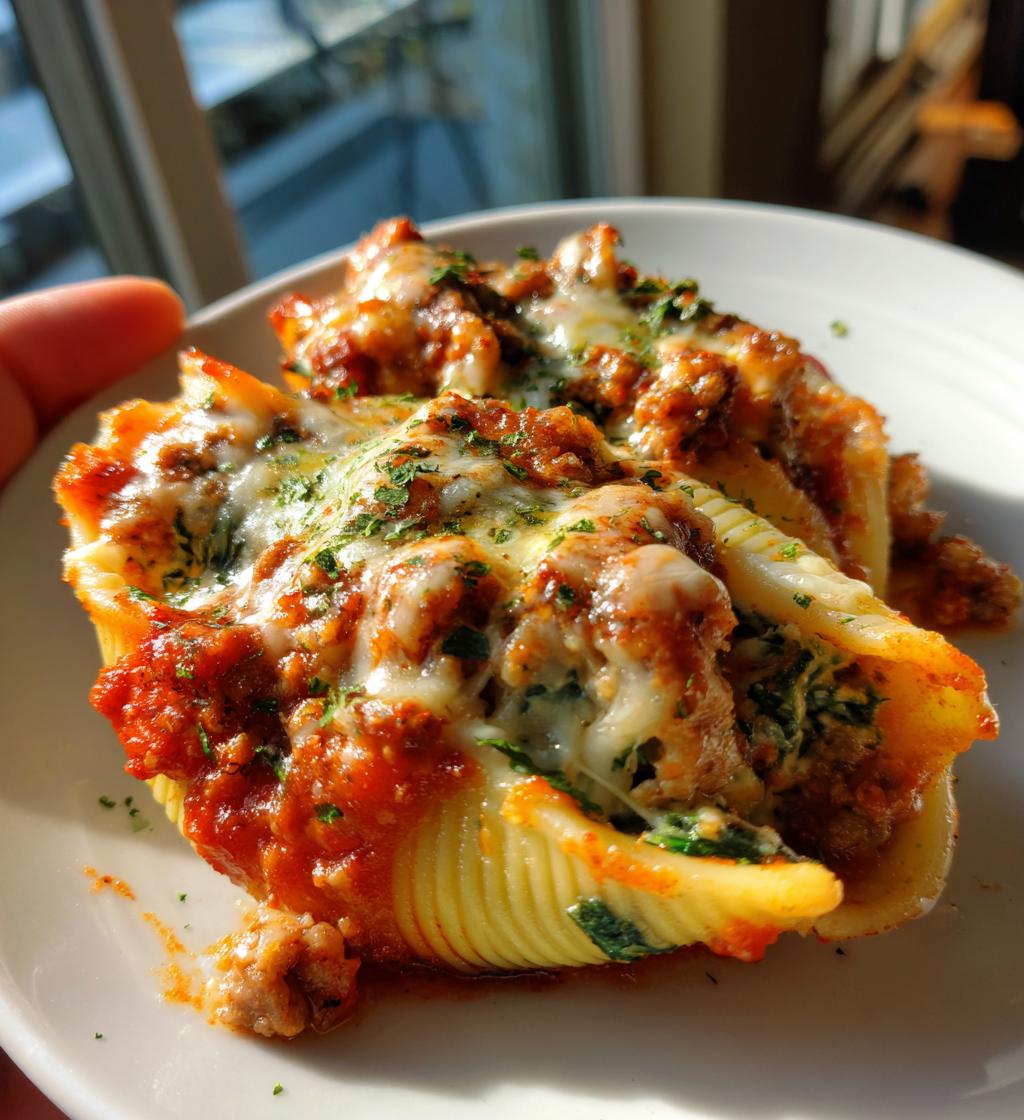 turkey and spinach stuffed shells