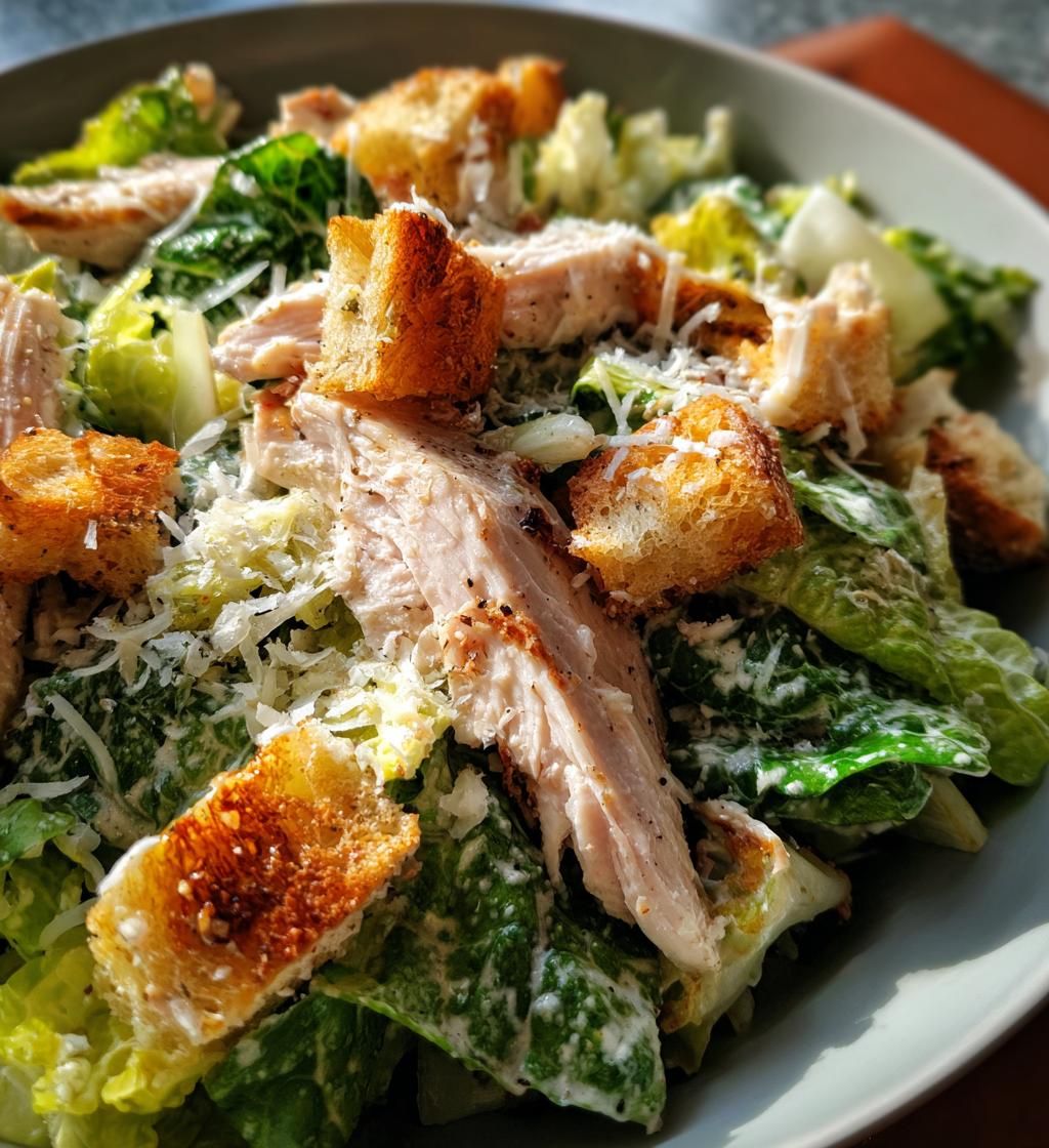 turkey caesar salad - detail 1
