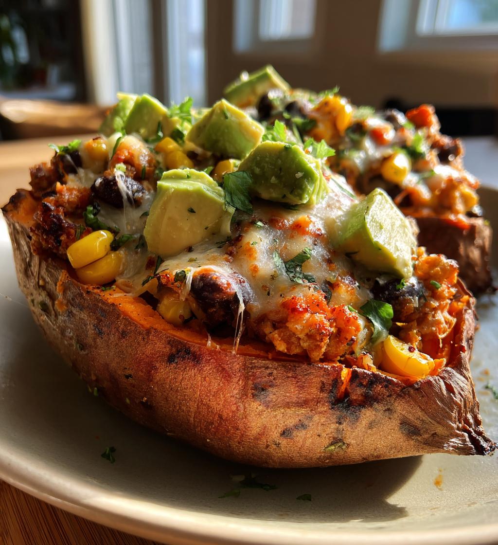 turkey taco stuffed sweet potatoes - detail 1
