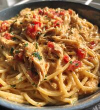 ultimate cheesy chicken spaghetti