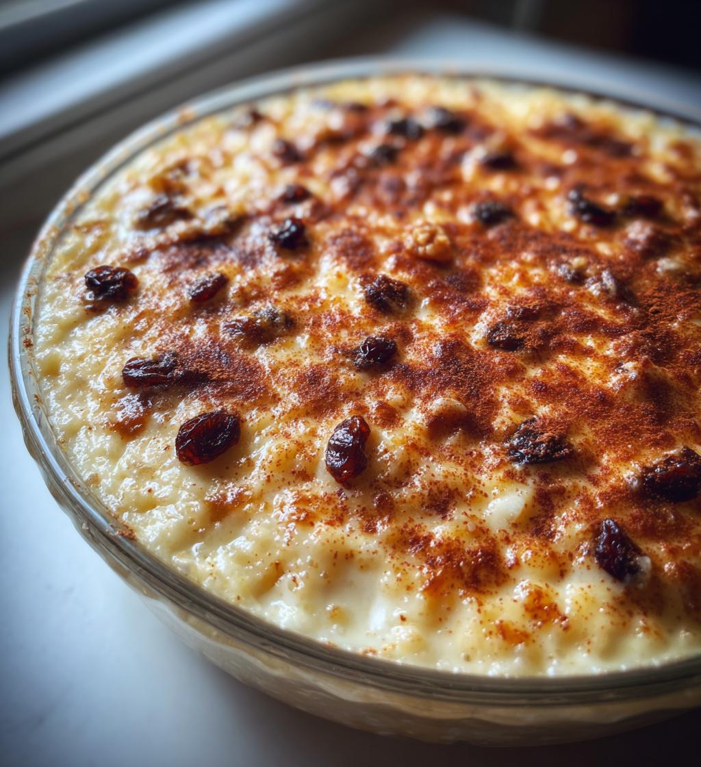 vegan baked rice pudding