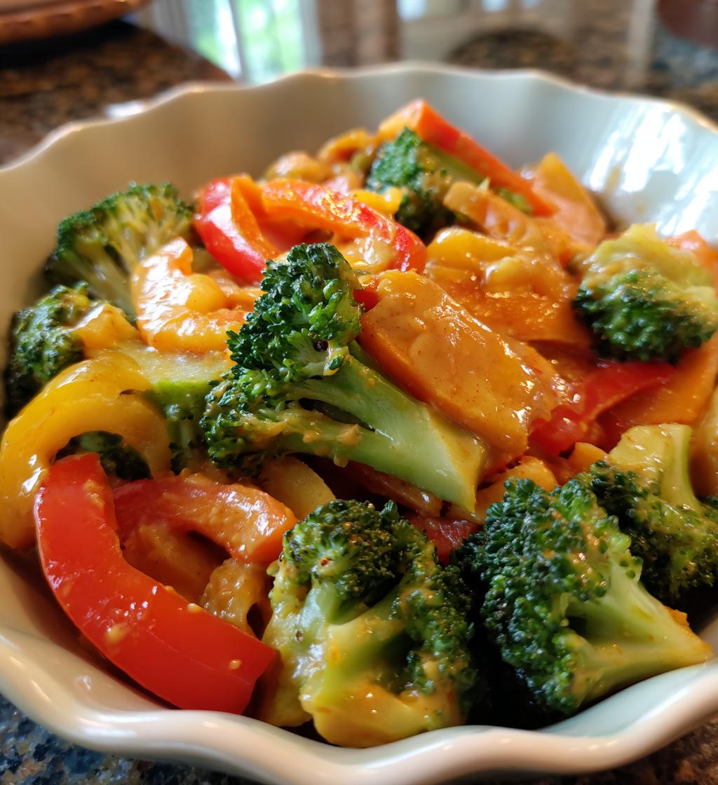 vegetable stir fry with peanut sauce - detail 1