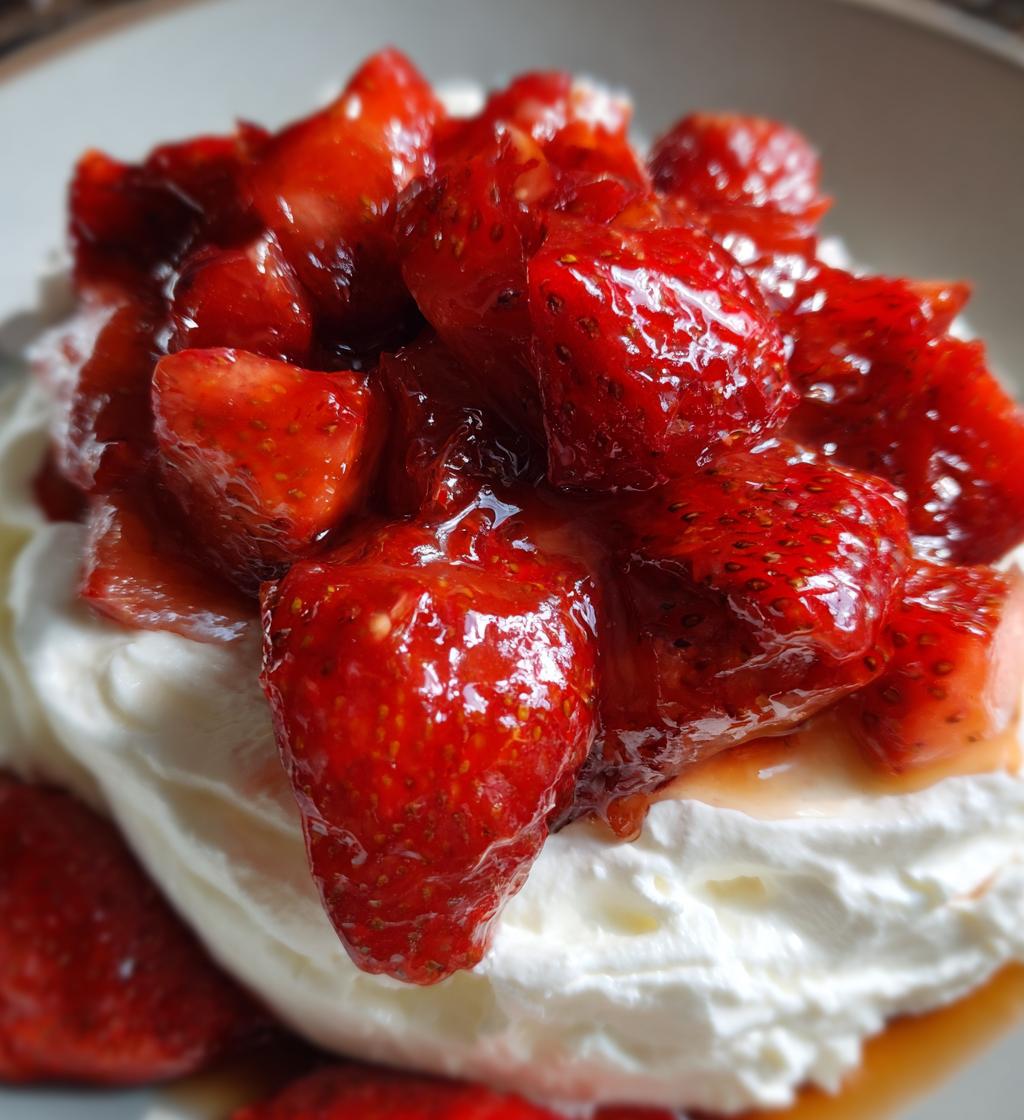 whipped feta with roasted strawberries - detail 1