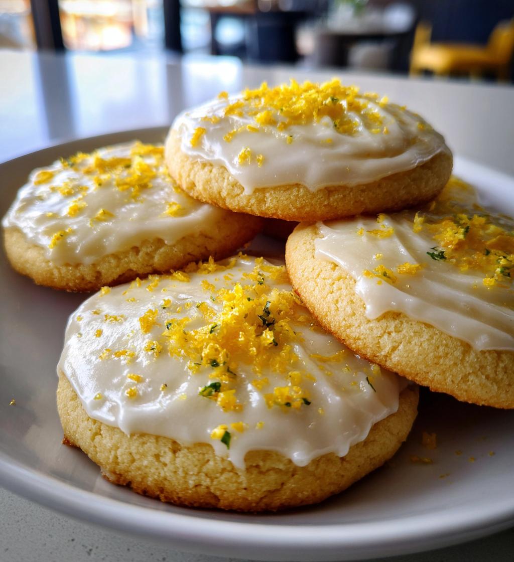 zesty lemon frosted cookies - detail 1
