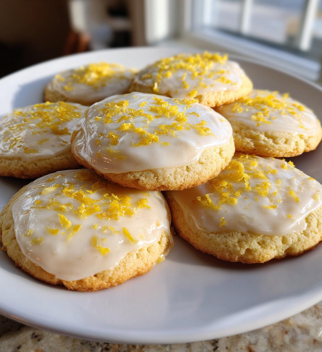 zesty lemon frosted cookies