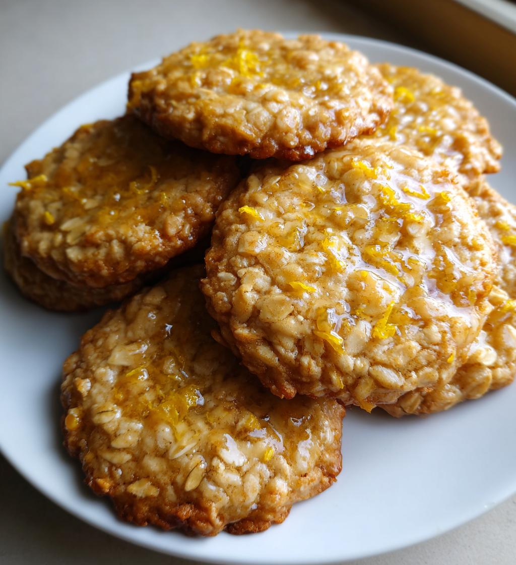 zesty lemon oatmeal no bake cookies - detail 1