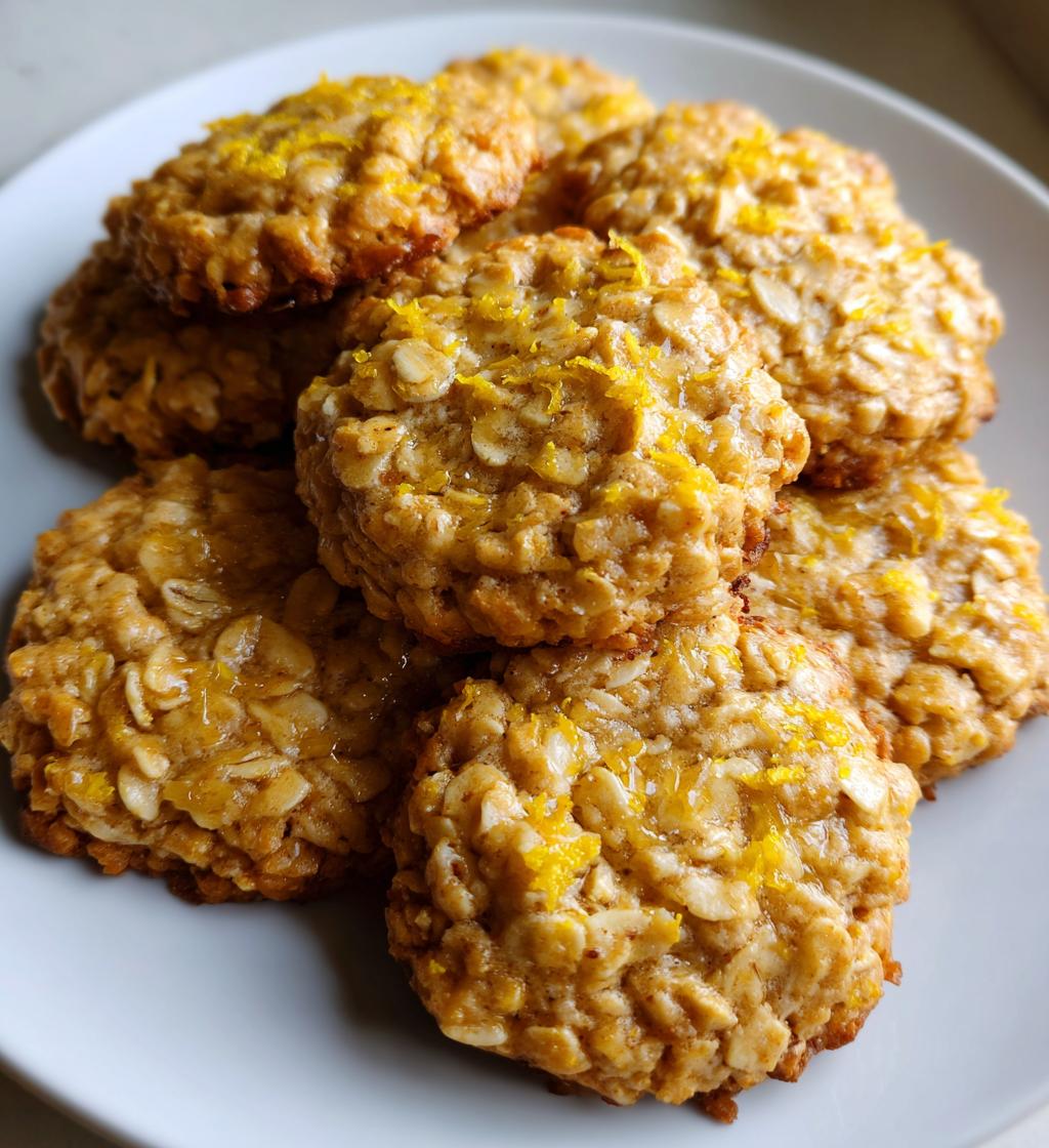 zesty lemon oatmeal no bake cookies
