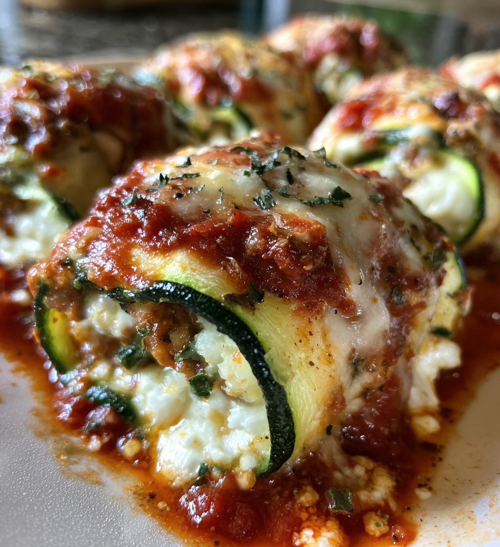 zucchini lasagna roll ups - detail 1